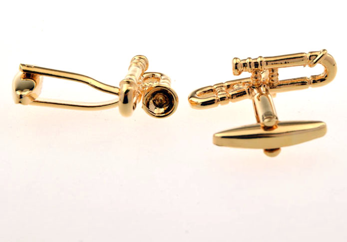 Small Cufflinks Gold Luxury Cufflinks Metal Cufflinks Music Wholesale & Customized CL655419