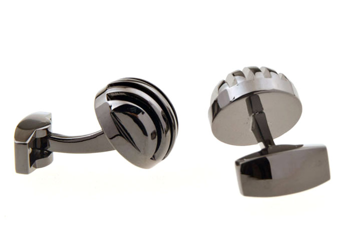 Gray Steady Cufflinks Metal Cufflinks Wholesale & Customized CL655423