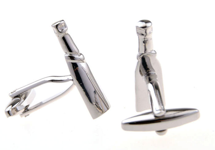 Bottle Cufflinks  Silver Texture Cufflinks Metal Cufflinks Tools Wholesale & Customized  CL655784