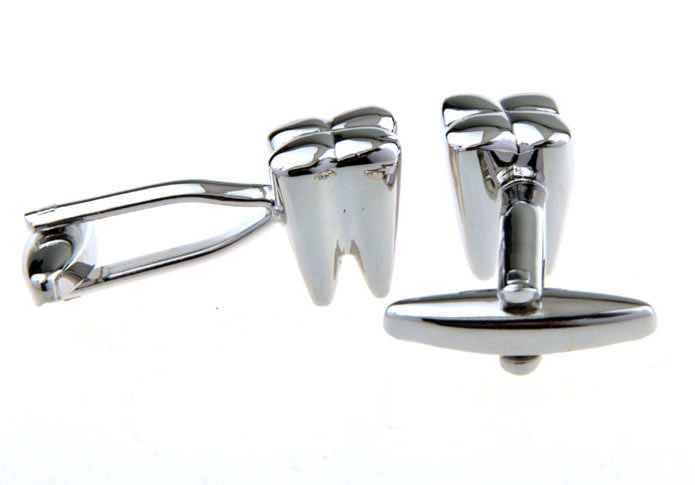 Teeth Cufflinks  Silver Texture Cufflinks Metal Cufflinks Tools Wholesale & Customized  CL656154