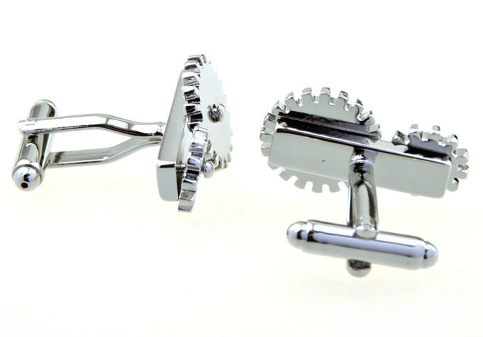 Gear Cufflinks  Silver Texture Cufflinks Metal Cufflinks Tools Wholesale & Customized  CL656184