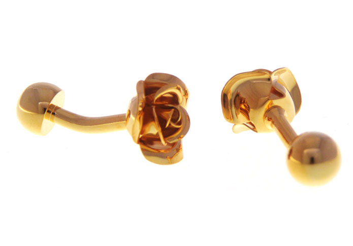 Rose Cufflinks  Gold Luxury Cufflinks Metal Cufflinks Hipster Wear Wholesale & Customized  CL656680