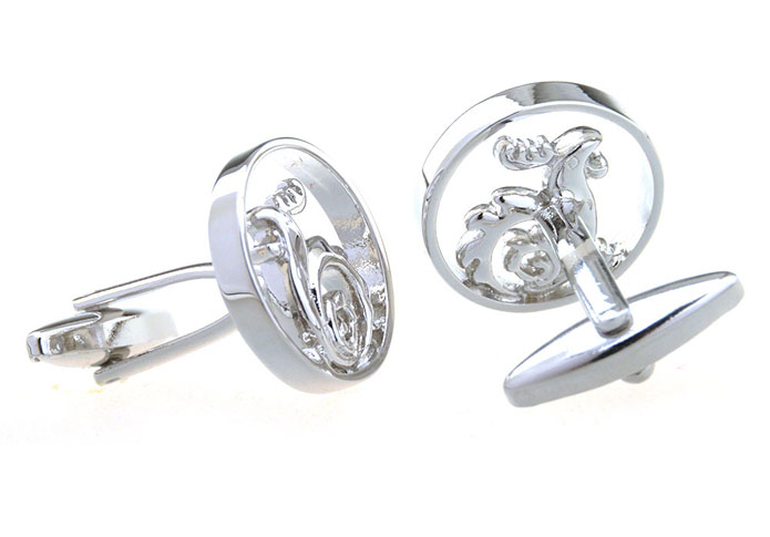 Zodiac, Chicken Cufflinks  Silver Texture Cufflinks Metal Cufflinks Animal Wholesale & Customized  CL656723