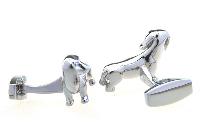 Dog Cufflinks  Silver Texture Cufflinks Metal Cufflinks Animal Wholesale & Customized  CL656900