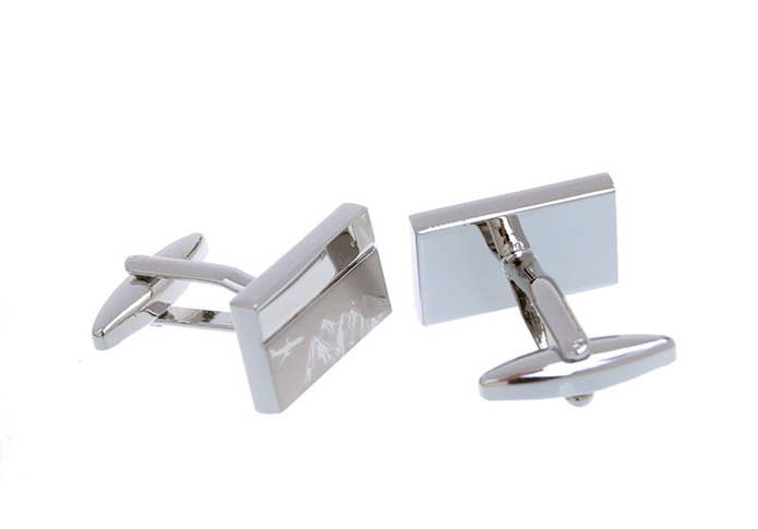 Triangle Cufflinks  Silver Texture Cufflinks Metal Cufflinks Funny Wholesale & Customized  CL657138