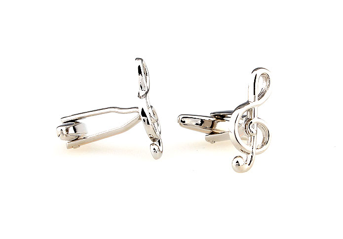 Musical notes Cufflinks  Silver Texture Cufflinks Metal Cufflinks Music Wholesale & Customized  CL666830