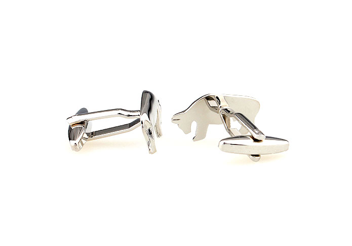 Bull Cufflinks  Silver Texture Cufflinks Metal Cufflinks Animal Wholesale & Customized  CL666850