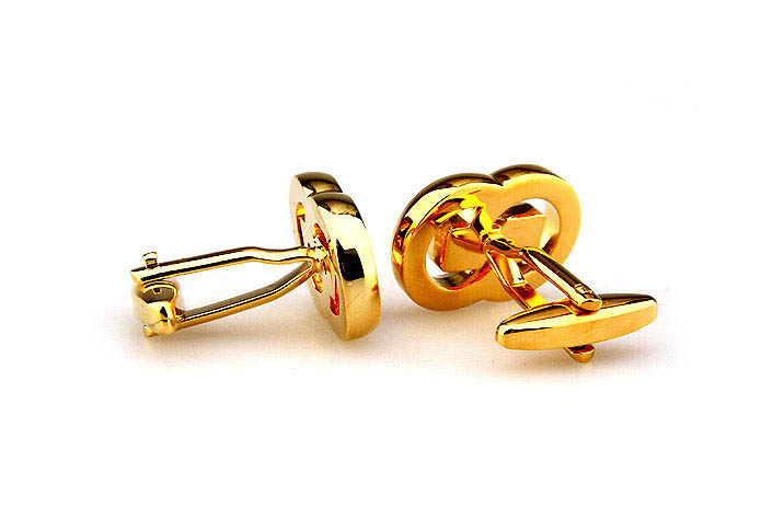  Gold Luxury Cufflinks Metal Cufflinks Knot Wholesale & Customized  CL667014
