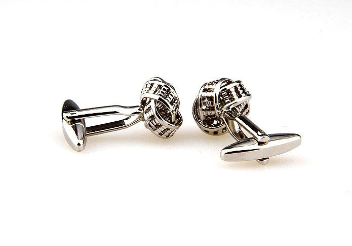  Silver Texture Cufflinks Metal Cufflinks Knot Wholesale & Customized  CL667048