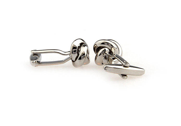  Silver Texture Cufflinks Metal Cufflinks Knot Wholesale & Customized  CL667117