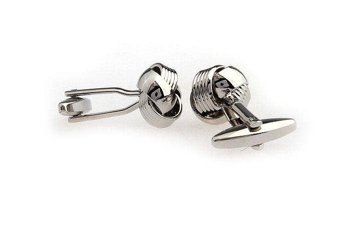  Silver Texture Cufflinks Metal Cufflinks Knot Wholesale & Customized  CL667128