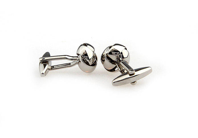  Silver Texture Cufflinks Metal Cufflinks Knot Wholesale & Customized  CL667129