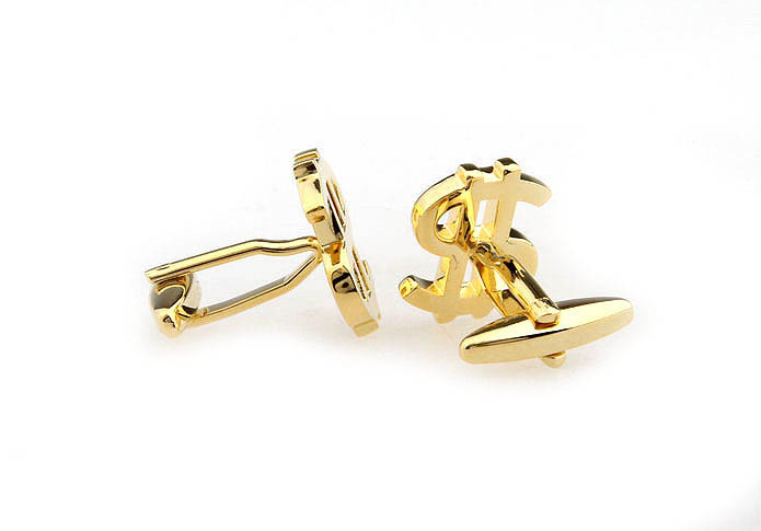 Dollar sign Cufflinks  Gold Luxury Cufflinks Metal Cufflinks Symbol Wholesale & Customized  CL667312