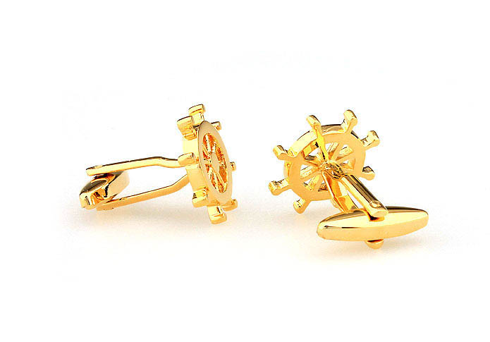 Rudder Cufflinks  Gold Luxury Cufflinks Metal Cufflinks Transportation Wholesale & Customized  CL667389