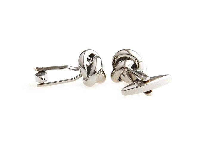  Silver Texture Cufflinks Metal Cufflinks Knot Wholesale & Customized  CL667409