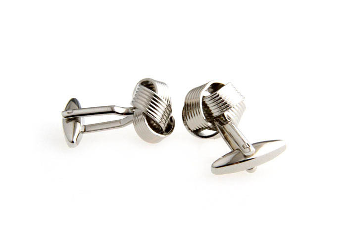 Silver Texture Cufflinks Metal Cufflinks Knot Wholesale & Customized  CL667450