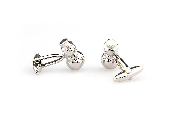 Snowman Cufflinks  Silver Texture Cufflinks Metal Cufflinks Hipster Wear Wholesale & Customized  CL667545