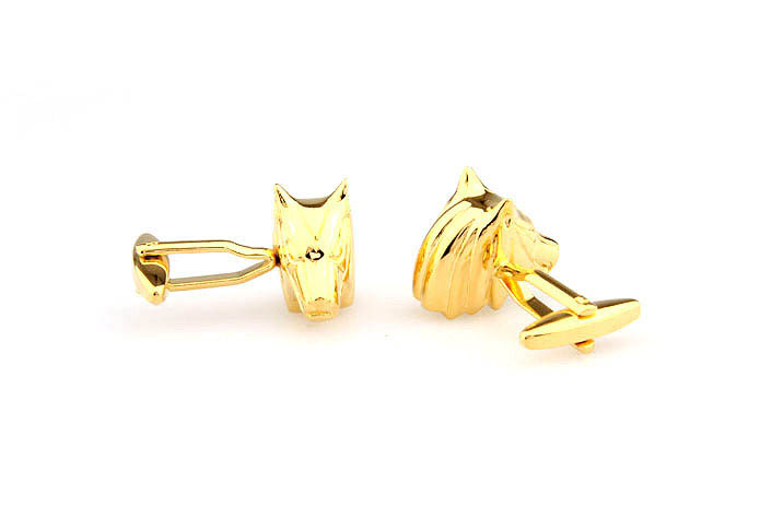 Horsehead Cufflinks  Gold Luxury Cufflinks Metal Cufflinks Animal Wholesale & Customized  CL667582