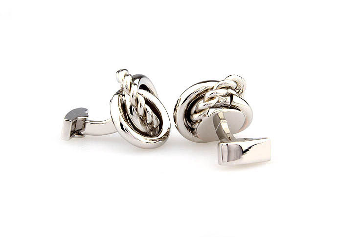  Silver Texture Cufflinks Metal Cufflinks Knot Wholesale & Customized  CL667747
