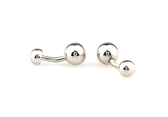 Silver Ball Cufflinks  Silver Texture Cufflinks Metal Cufflinks Funny Wholesale & Customized  CL667876