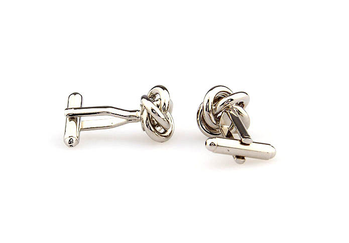  Silver Texture Cufflinks Metal Cufflinks Knot Wholesale & Customized  CL667885