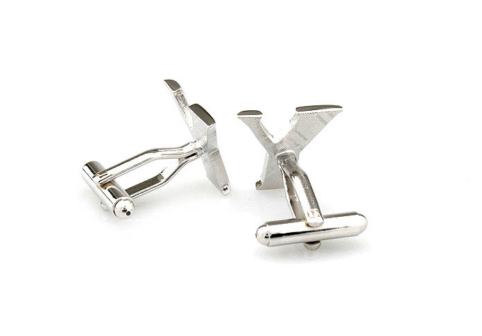 Letters Y Cufflinks  Silver Texture Cufflinks Metal Cufflinks Symbol Wholesale & Customized  CL671483