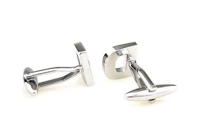 Letters D Cufflinks  Silver Texture Cufflinks Metal Cufflinks Symbol Wholesale & Customized  CL671488