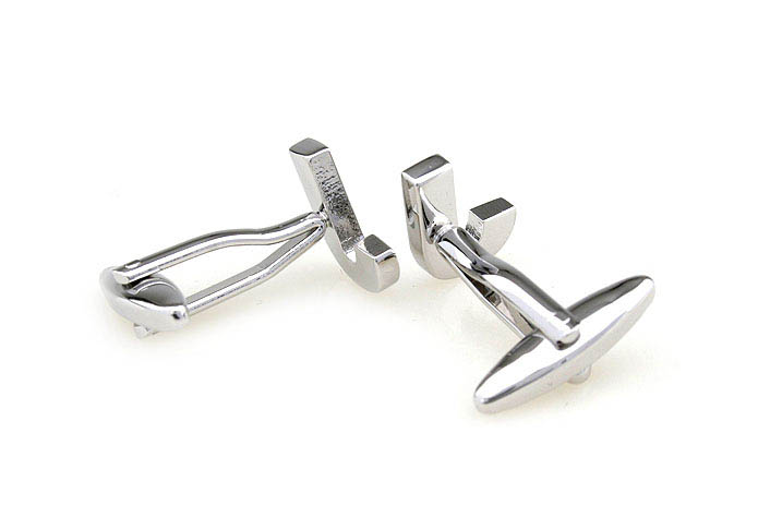 Letters J Cufflinks  Silver Texture Cufflinks Metal Cufflinks Symbol Wholesale & Customized  CL671494