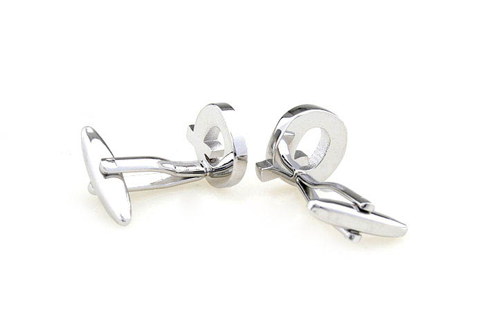 The Letters Q Cufflinks  Silver Texture Cufflinks Metal Cufflinks Symbol Wholesale & Customized  CL671501