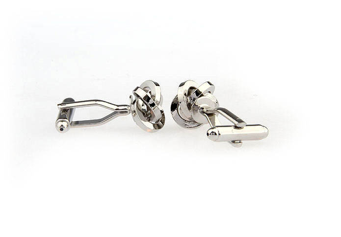  Silver Texture Cufflinks Metal Cufflinks Knot Wholesale & Customized  CL671640