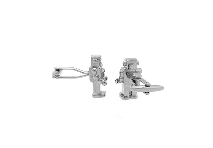 Pulsating robot Cufflinks  Silver Texture Cufflinks Metal Cufflinks Functional Wholesale & Customized  CL671709