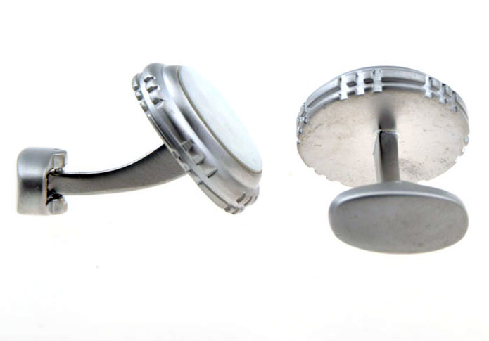 Capsule Cufflinks  Silver Texture Cufflinks Shell Cufflinks Funny Wholesale & Customized  CL655844