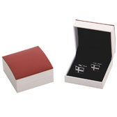 Imitation leather + Plastic Cufflinks Boxes  Khaki Dressed Cufflinks Boxes Cufflinks Boxes Wholesale & Customized  CL210515