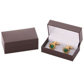 Imitation leather + Plastic Cufflinks Boxes  Khaki Dressed Cufflinks Boxes Cufflinks Boxes Wholesale & Customized  CL210519