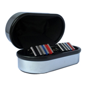 Bright Surface + Plastic Cufflinks Boxes  Silver Texture Cufflinks Boxes Cufflinks Boxes Wholesale & Customized  CL210548