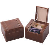 Imitation leather + Plastic Tie Boxes  Khaki Dressed Tie Boxes Tie Boxes Wholesale & Customized  CL210584
