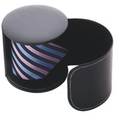 Imitation leather + Plastic Tie Boxes  Black Classic Tie Boxes Tie Boxes Wholesale & Customized  CL210586