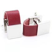 Leather belt Cufflinks  Red Festive Cufflinks Silk Cufflinks Wholesale & Customized  CL653135