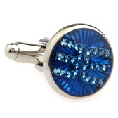 E symmetry Cufflinks  Blue Elegant Cufflinks Crystal Cufflinks Symbol Wholesale & Customized  CL652034