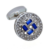  Blue White Cufflinks Crystal Cufflinks Wholesale & Customized  CL657371