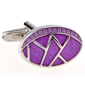  Purple Romantic Cufflinks Enamel Cufflinks Wholesale & Customized  CL654022