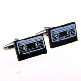 Magnetic Tape Cufflinks  Black White Cufflinks Printed Cufflinks Music Wholesale & Customized  CL656033