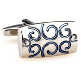 Greece pattern Cufflinks  Blue Elegant Cufflinks Paint Cufflinks Funny Wholesale & Customized  CL662575