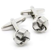  Silver Texture Cufflinks Metal Cufflinks Knot Wholesale & Customized  CL653780