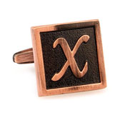 26 Letters X Cufflinks  Bronzed Classic Cufflinks Metal Cufflinks Symbol Wholesale & Customized  CL667951