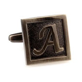 26 Letters A Cufflinks  Gray Steady Cufflinks Metal Cufflinks Symbol Wholesale & Customized  CL667954