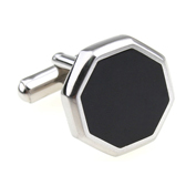 Octagon Cufflinks  Black Classic Cufflinks Stainless Steel Cufflinks Wholesale & Customized  CL620722