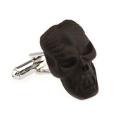 Wood skeleton Cufflinks  Khaki Dressed Cufflinks Woodcarving Cufflinks Skull Wholesale & Customized  CL651932